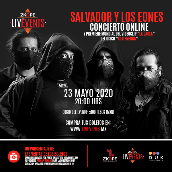 Salvador y Los Eones dará concierto altruista