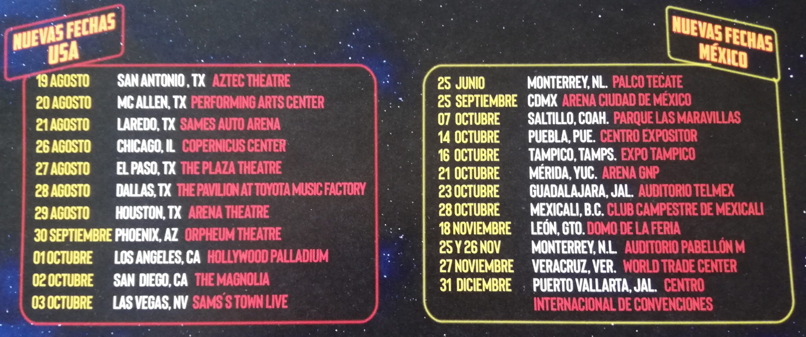 MATUTE FECHAS