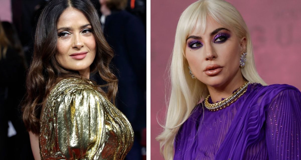 Salma Hayek y Lady Gaga filmaron una escena erótica para House of Gucci